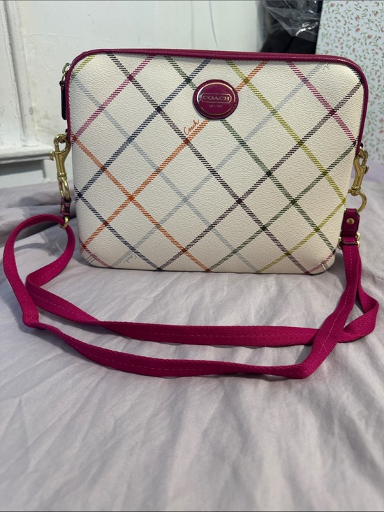 Coach Handbags - Coach tattersall tablet crossbody case